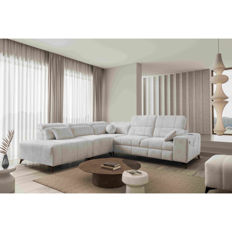 Luxus-Ecksofa Ballagio IX mit Schlaffunktion Flechtwerk, Spring 1104