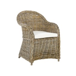 Zestaw ogrodowy dla 6 osób SUSUA/OLBIA z poduszkami Beton Jasnobrązowy