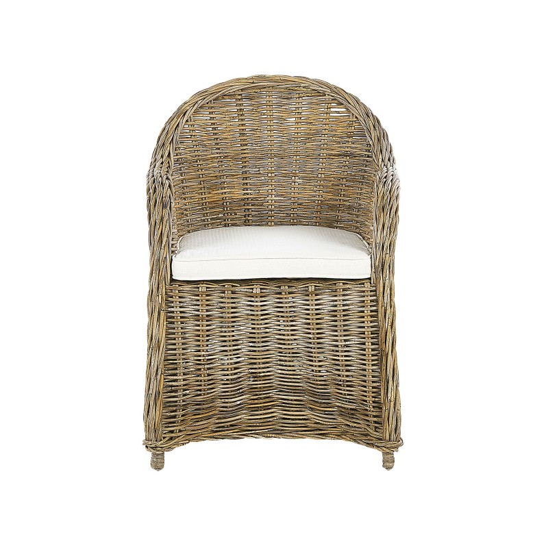 Zestaw ogrodowy dla 6 osób SUSUA/OLBIA z poduszkami Beton Jasnobrązowy