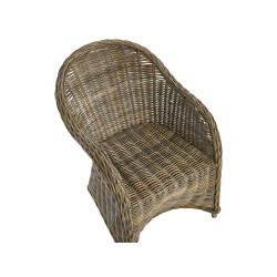 Zestaw ogrodowy dla 6 osób SUSUA/OLBIA z poduszkami Beton Jasnobrązowy