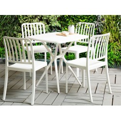 Zestaw ogrodowy dla 4 osób SERSALE Biały