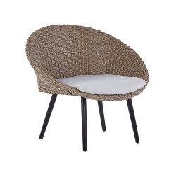 Zestaw mebli balkonowych z poduszkami ORTIGIA Technorattan Jasnobeżowy Beżowy