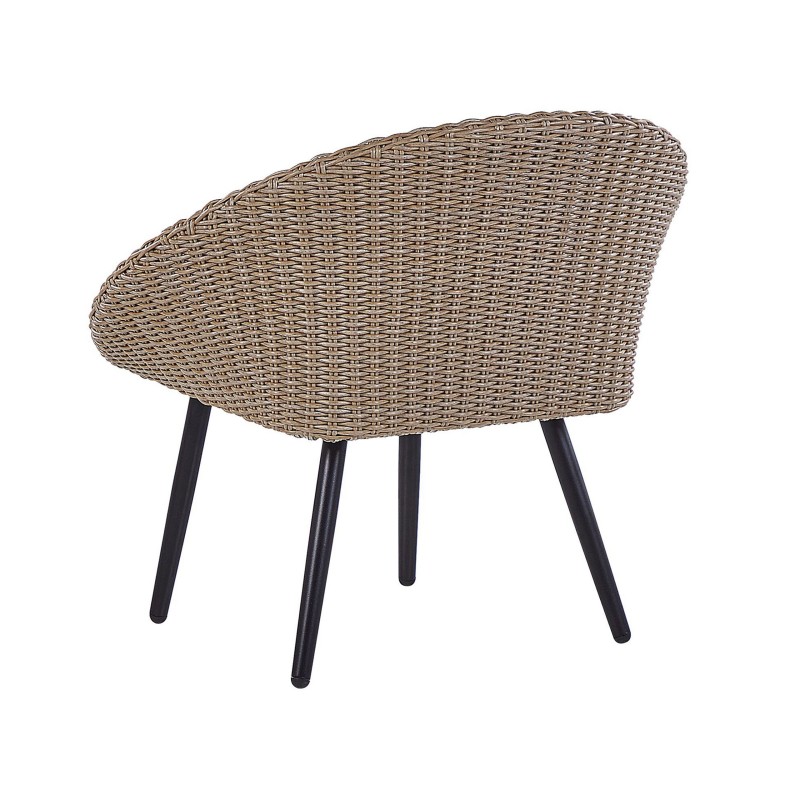 Zestaw mebli balkonowych z poduszkami ORTIGIA Technorattan Jasnobeżowy Beżowy