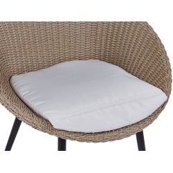 Zestaw mebli balkonowych z poduszkami ORTIGIA Technorattan Jasnobeżowy Beżowy