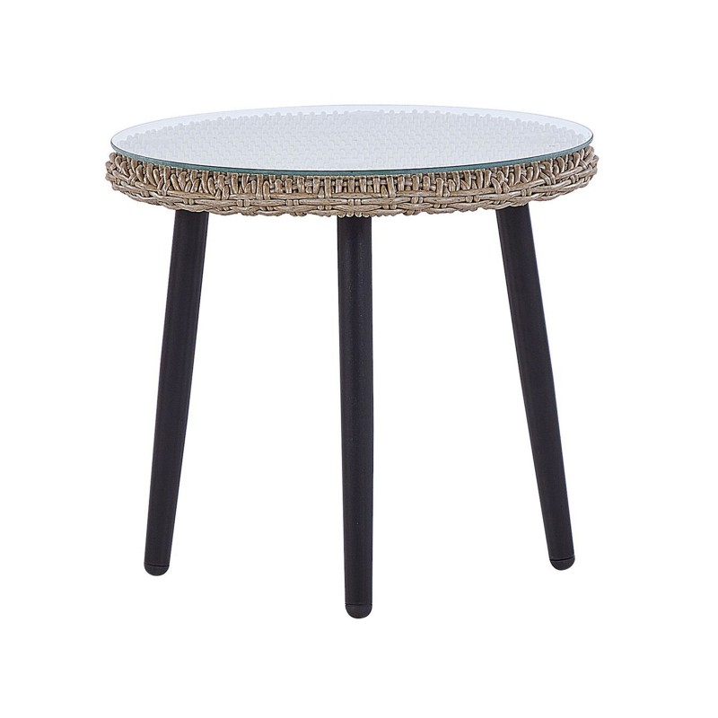 Zestaw mebli balkonowych z poduszkami ORTIGIA Technorattan Jasnobeżowy Beżowy