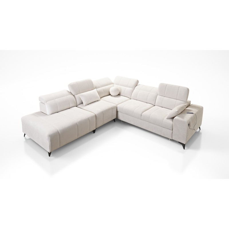 Luxus-Ecksofa Ballagio IX mit Schlaffunktion Flechtwerk, Spring 1104