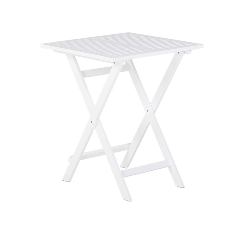 Zestaw mebli balkonowych z poduszkami Składane FIJI Drewno Biały