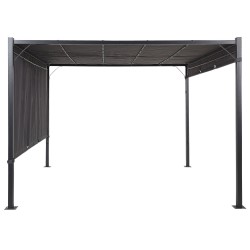 Pawilon ogrodowy LED PARGA Metal 310 cm 310 cm Ciemnoszary