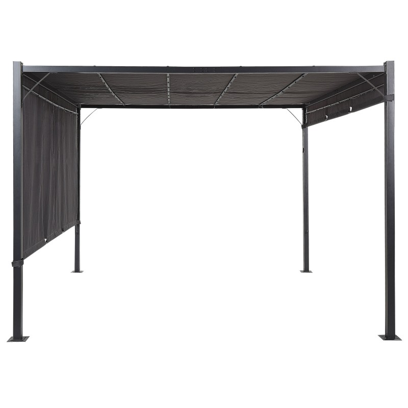 Pawilon ogrodowy LED PARGA Metal 310 cm 310 cm Ciemnoszary