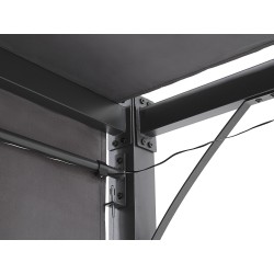 Pawilon ogrodowy LED PARGA Metal 310 cm 310 cm Ciemnoszary