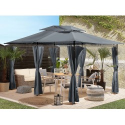 Pawilon ogrodowy COLOS Metal 400 cm 300 cm Grafitowy