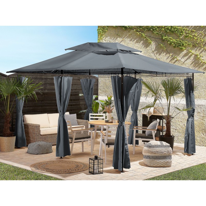 Pawilon ogrodowy COLOS Metal 400 cm 300 cm Grafitowy