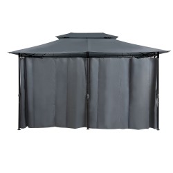 Pawilon ogrodowy COLOS Metal 400 cm 300 cm Grafitowy