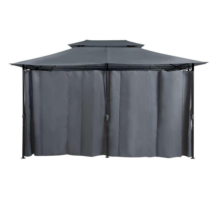 Pawilon ogrodowy COLOS Metal 400 cm 300 cm Grafitowy