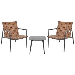 Zestaw mebli balkonowych ZIRIA Technorattan Brązowy