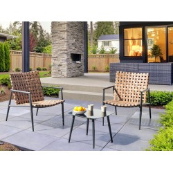 Zestaw mebli balkonowych ZIRIA Technorattan Brązowy