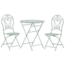 Zestaw mebli balkonowych Składane TRENTO Metal Jasnozielony