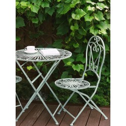 Zestaw mebli balkonowych Składane TRENTO Metal Jasnozielony