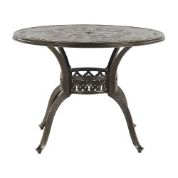 Zestaw ogrodowy dla 4 osób SAPRI z parasolem (16 opcji do wyboru) Metal Ciemnobrązowy