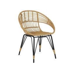 Zestaw mebli balkonowych z poduszkami PELLARO Technorattan Czarny