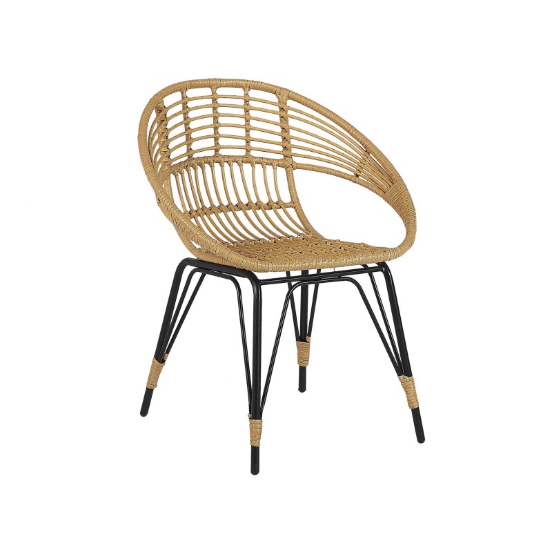 Zestaw mebli balkonowych z poduszkami PELLARO Technorattan Czarny