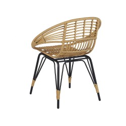 Zestaw mebli balkonowych z poduszkami PELLARO Technorattan Czarny