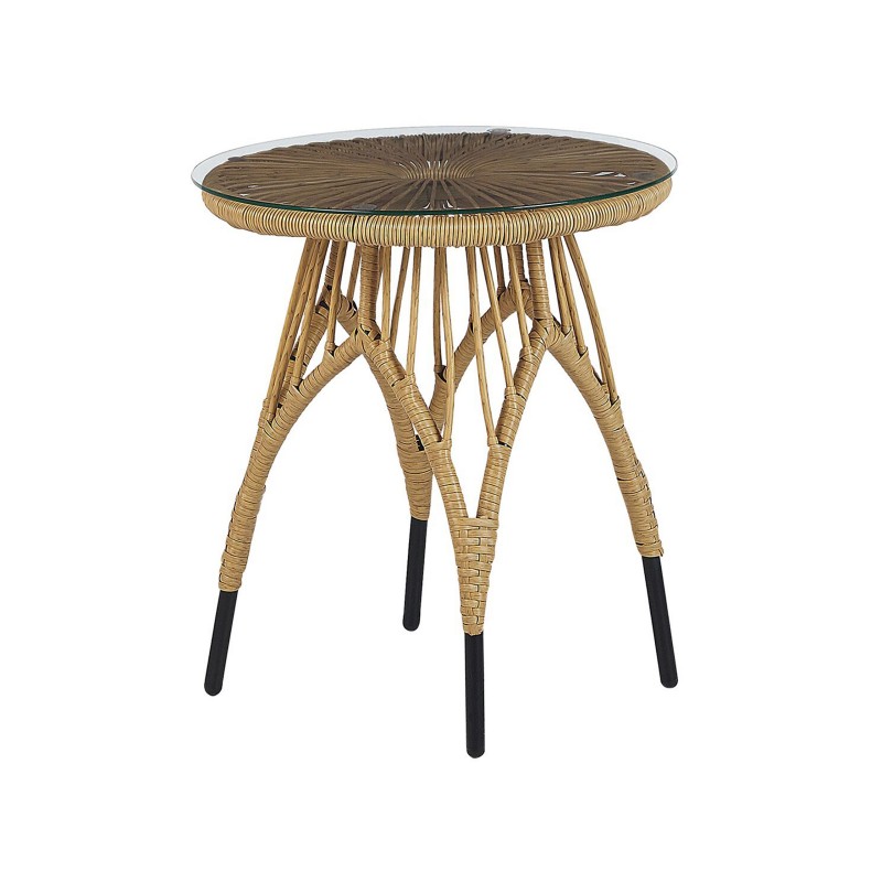 Zestaw mebli balkonowych z poduszkami PELLARO Technorattan Czarny