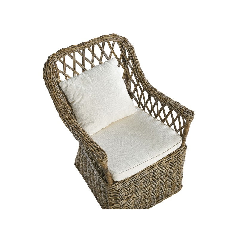 Zestaw ogrodowy dla 6 osób MAROS/OLBIA z poduszkami Beton Jasnobrązowy