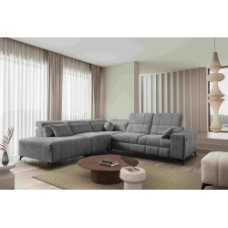 Sofá Esquinero de Lujo Ballagio IX con función de cama Plecionka, Spring 1101