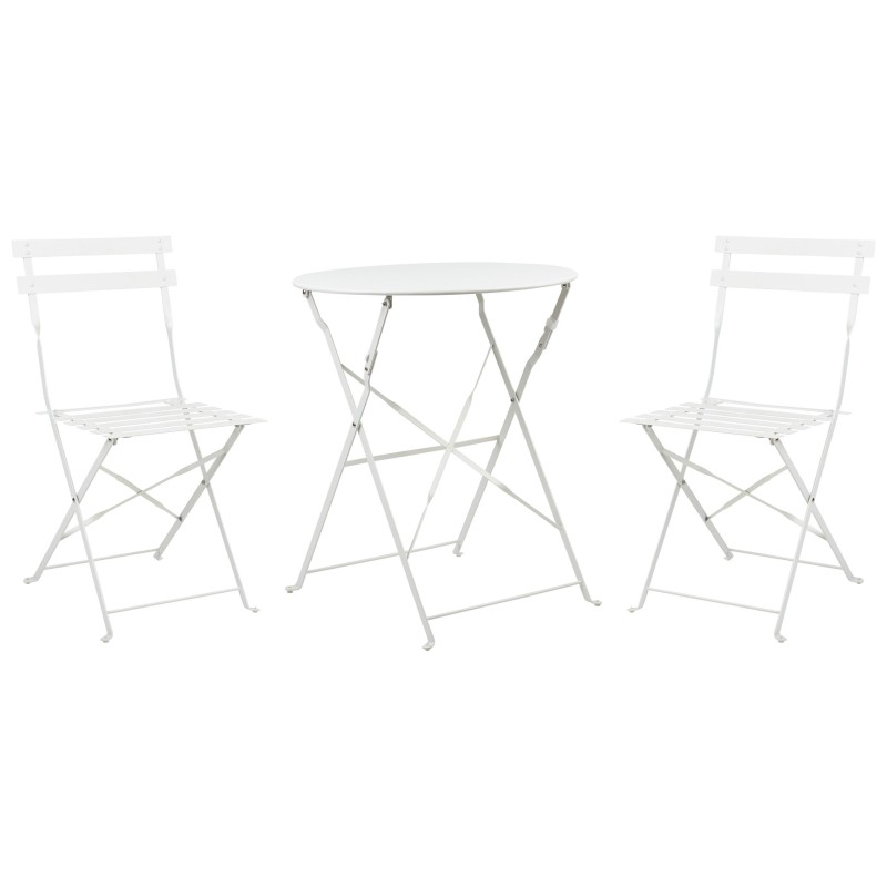 Zestaw mebli balkonowych Składane FIORI Metal Biały
