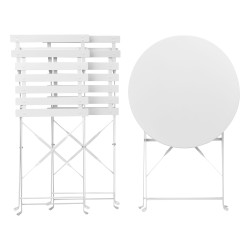 Zestaw mebli balkonowych Składane FIORI Metal Biały
