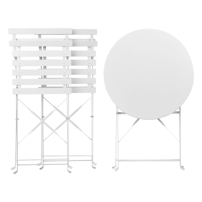 Zestaw mebli balkonowych Składane FIORI Metal Biały