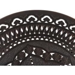 Zestaw ogrodowy dla 4 osób SALENTO z poduszkami Metal Ciemnobrązowy