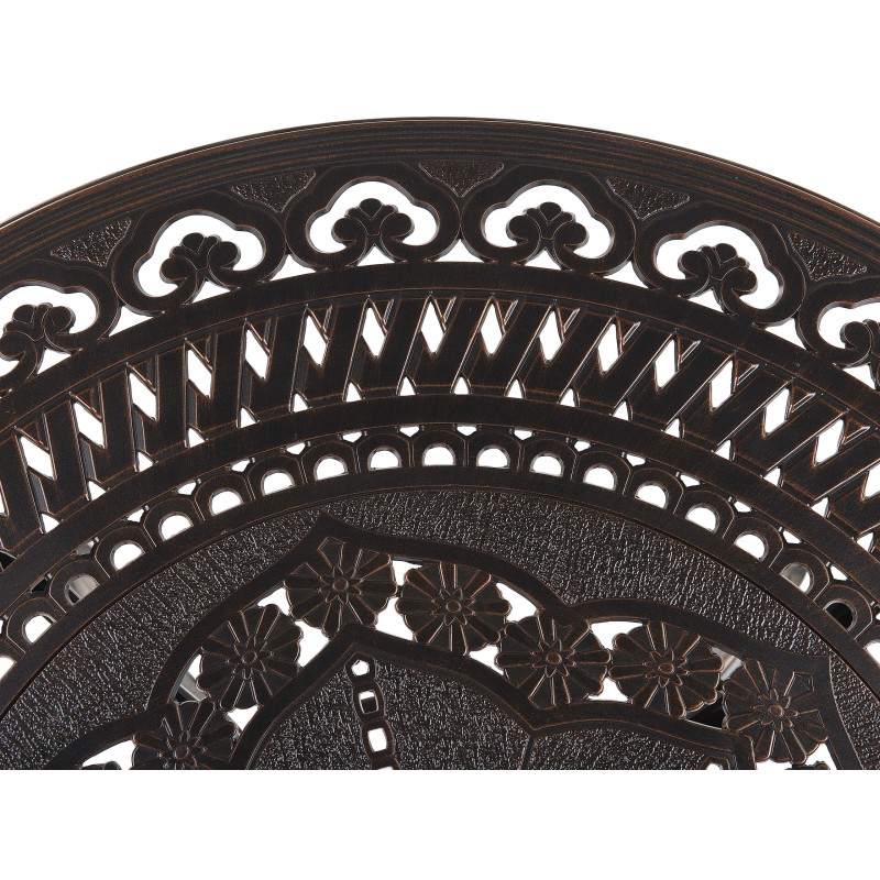 Zestaw ogrodowy dla 4 osób SALENTO z poduszkami Metal Ciemnobrązowy