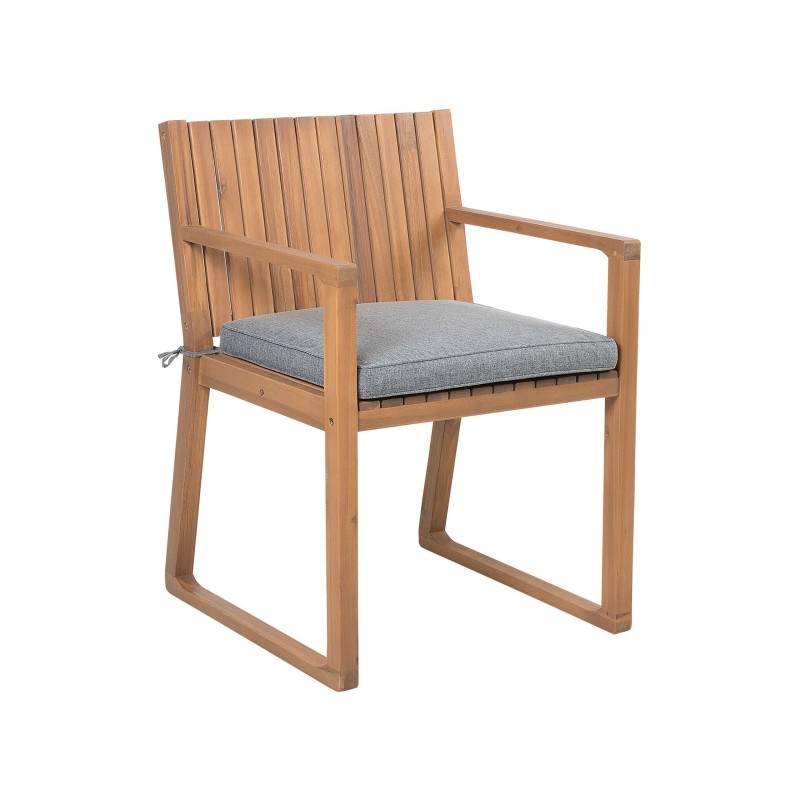 Zestaw ogrodowy dla 8 osób SASSARI z poduszkami Drewno akacjowe Szary