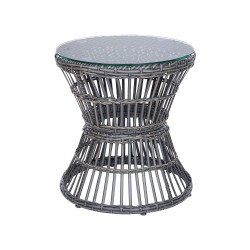 Zestaw mebli balkonowych z poduszkami MESYNA Technorattan Beżowoszary