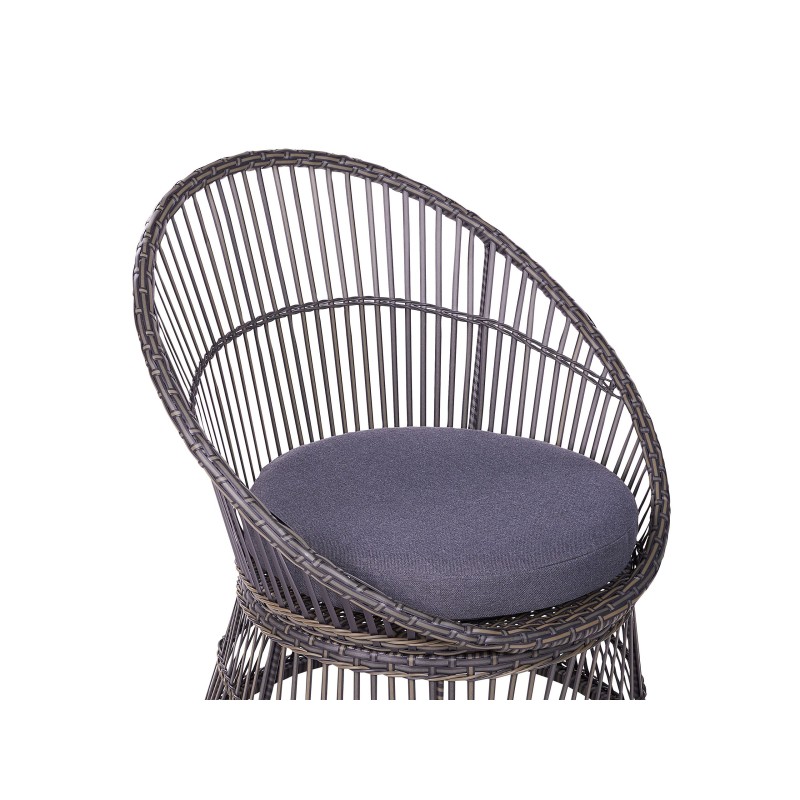 Zestaw mebli balkonowych z poduszkami MESYNA Technorattan Beżowoszary