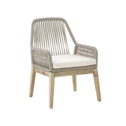 Zestaw ogrodowy dla 6 osób OLBIA z poduszkami Beton Beżowy