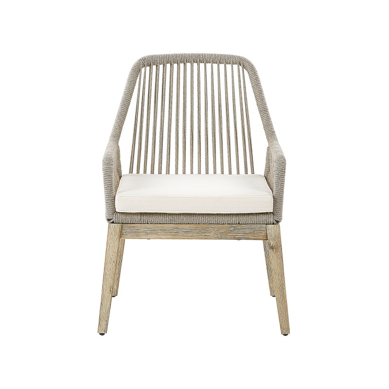 Zestaw ogrodowy dla 6 osób OLBIA z poduszkami Beton Beżowy