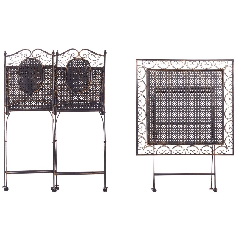 Zestaw mebli balkonowych Składane BORMIO Metal Czarny