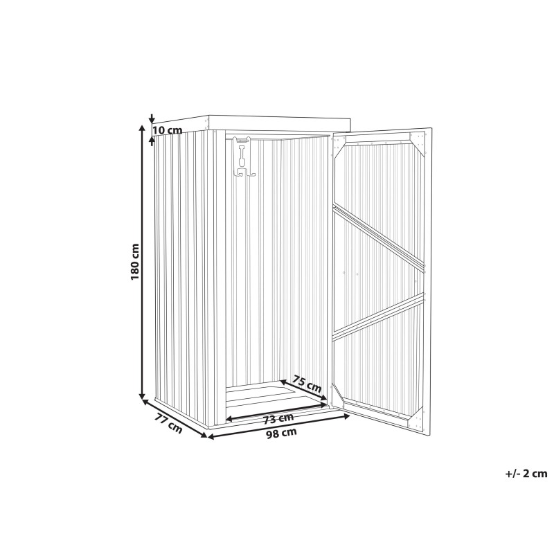 Domek narzędziowy UMBRIA Metal 98 cm 77 cm Czarny
