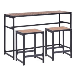 Zestaw barowy ogrodowy dla 2 osób AVETRANA Metal Brązowy/ czarny