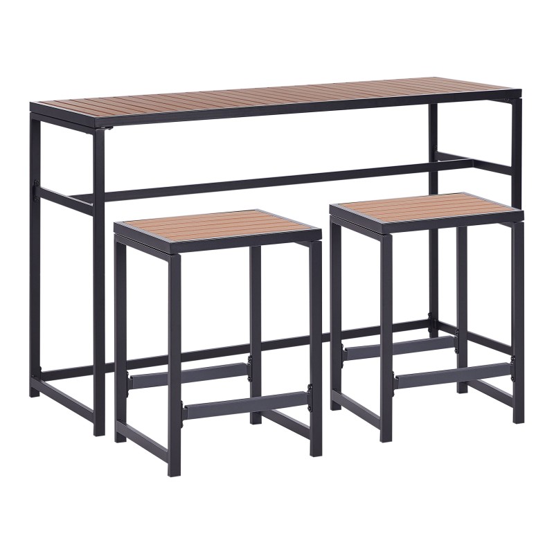 Zestaw barowy ogrodowy dla 2 osób AVETRANA Metal Brązowy/ czarny