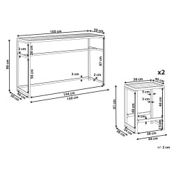 Zestaw barowy ogrodowy dla 2 osób AVETRANA Metal Brązowy/ czarny