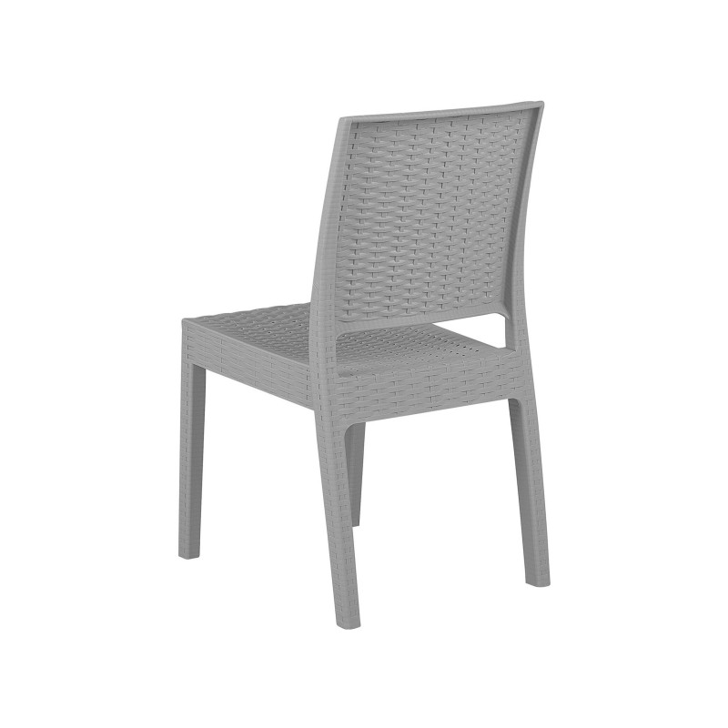 Zestaw ogrodowy dla 4 osób FOSSANO Jasnoszary