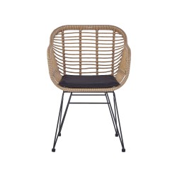 Zestaw mebli balkonowych z poduszkami TROPEA II Technorattan Naturalny