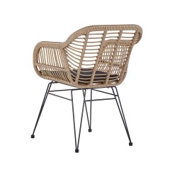 Zestaw mebli balkonowych z poduszkami TROPEA II Technorattan Naturalny