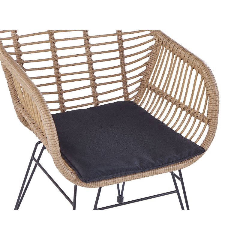 Zestaw mebli balkonowych z poduszkami TROPEA II Technorattan Naturalny