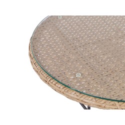 Zestaw mebli balkonowych z poduszkami TROPEA II Technorattan Naturalny