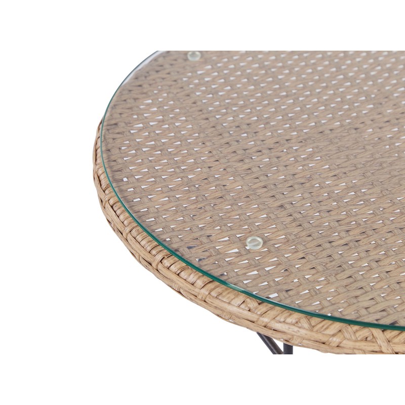 Zestaw mebli balkonowych z poduszkami TROPEA II Technorattan Naturalny